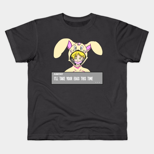 Bunnyboy easter day rpg gaming style retro Kids T-Shirt by HCreatives